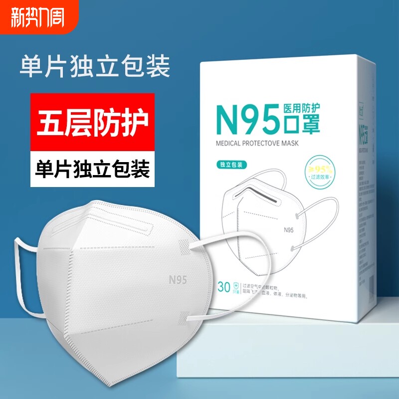 N95医用防护口罩一次性医疗级别专用正品医护用官方独立装粉尘