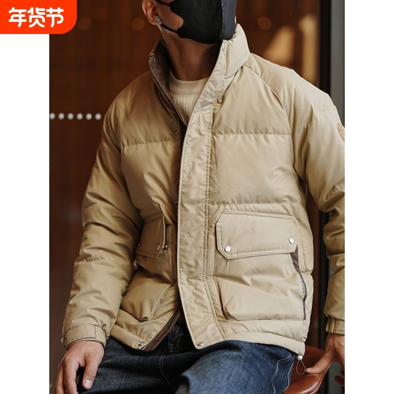 户外潮牌立领羽绒服男士冬季新款韩版时尚夹克面包服大兜休闲潮流