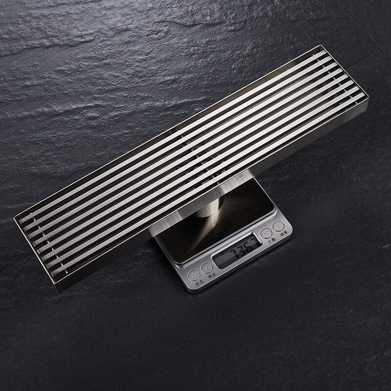 304不锈钢长方形地漏 工程酒店淋浴房大排量地漏加长防臭条形地漏