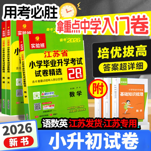 江苏省小学毕业升学考试试卷精选