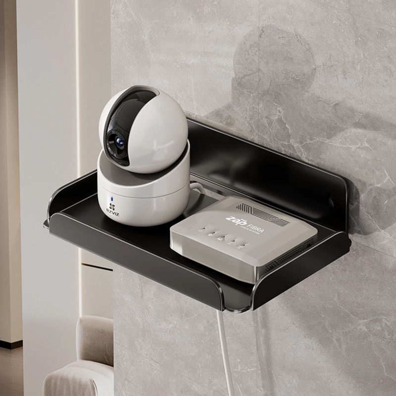 路由器置物架墙上壁挂免打孔WiFi机顶盒支架多功能摄像头放置架子