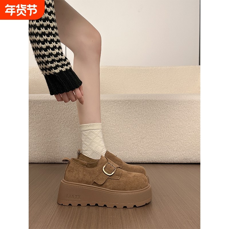 厚底小个子增高勃肯鞋女2026年春季新款复古一脚蹬配裙子乐福单鞋,女鞋,勃肯鞋/软木鞋,淘宝优惠券,粉丝福利购,淘宝优惠卷
