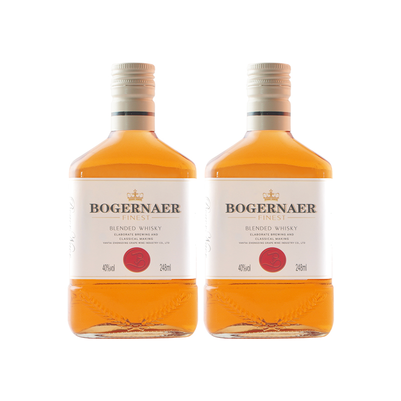 40度威士忌洋酒烈酒基酒高度酒248ml*2瓶