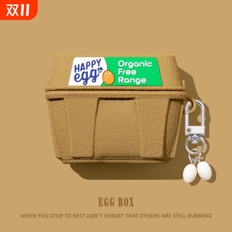 创意鸡蛋盒适用airpodspro2保护套airpods4保护壳3苹果蓝牙耳机套盒airpod四代ipod软壳pro3二三代aipods硅胶