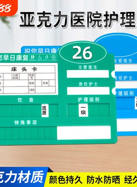 亚克力病床头牌|117人收藏