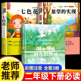 整本书共读二年级下册 七色花 愿望的实现 湖水睁着明亮的眼睛北京少年儿童出版社 二下课外阅读书籍经典书目全套2026寒假推荐阅读