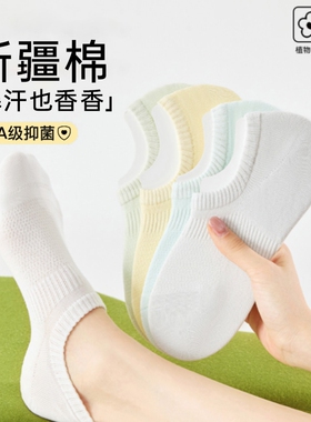 船袜女浅口隐形袜防滑不掉跟夏薄款网眼透气短棉袜子女士白色黑色