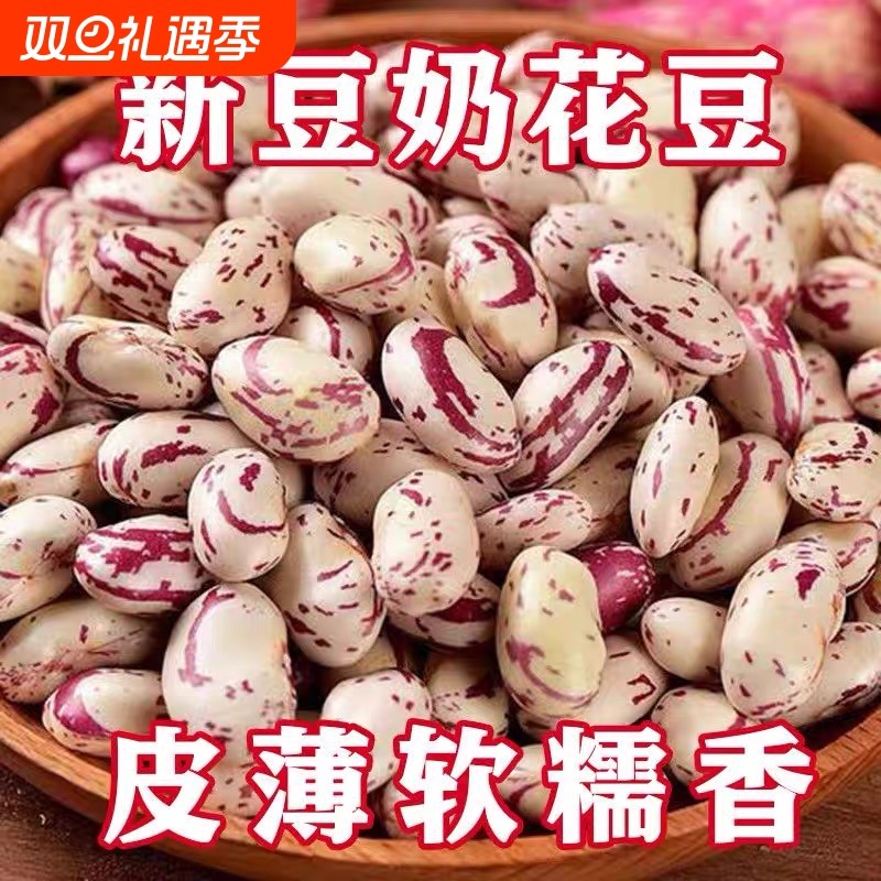 贵州雀蛋豆新货子奶花芸豆圆粒红花孔雀豆芙蓉豆五谷杂粮豆优质