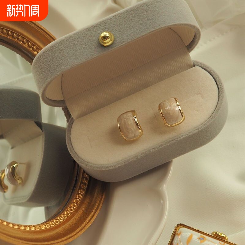 s925银针小巧精致设计感耳钉2021年新款潮设计款耳环女