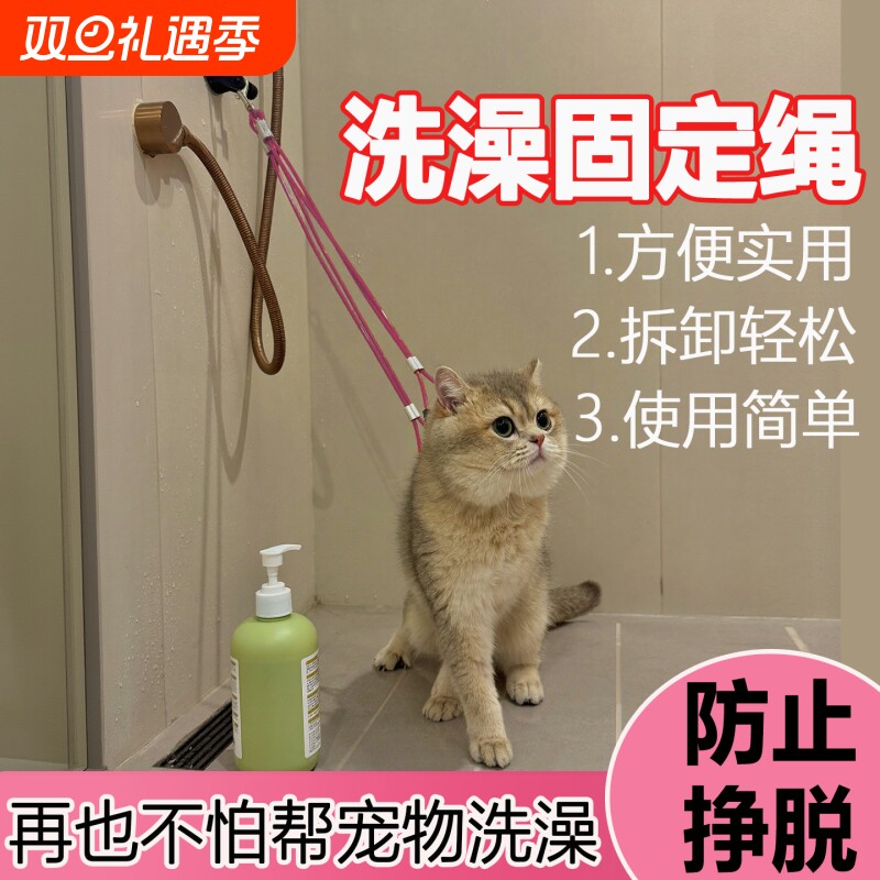 猫咪洗澡固定器美容神器洗澡绳猫绳美容绳美容台防跑吊绳挂绳吸盘