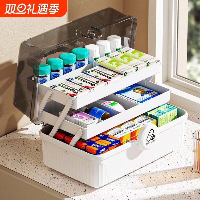 药箱大容量医药箱家用家庭特大号多层收纳箱医疗急救箱便携手提箱