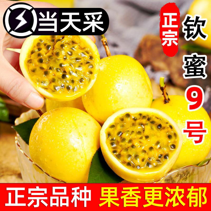 钦蜜9号黄金百香果新鲜水果包邮大果1/2/3/5斤纯甜无酸黄金果
