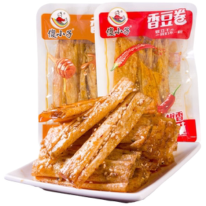 傻小子香豆卷香辣薄豆干辣条麻辣零食大辣片豆皮儿时小吃休闲食品