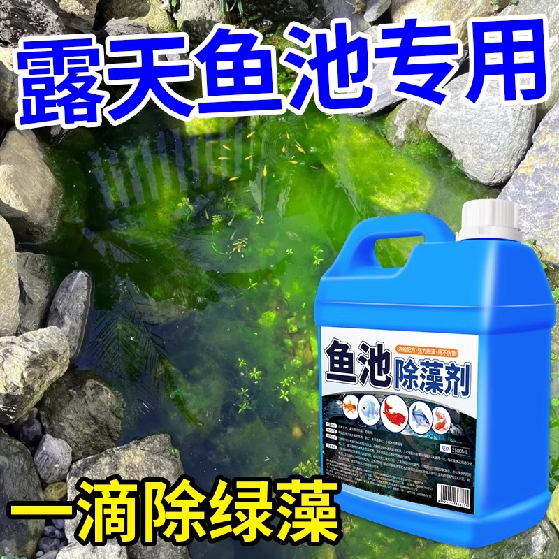 鱼池鱼缸专用除藻剂净水除绿藻褐藻丝浮萍水藻除垢高效除藻不伤鱼