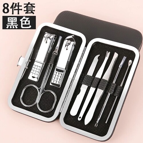 修指甲刀挖耳勺修甲工具8件套家用高档指甲钳挖耳勺修脚美甲工具