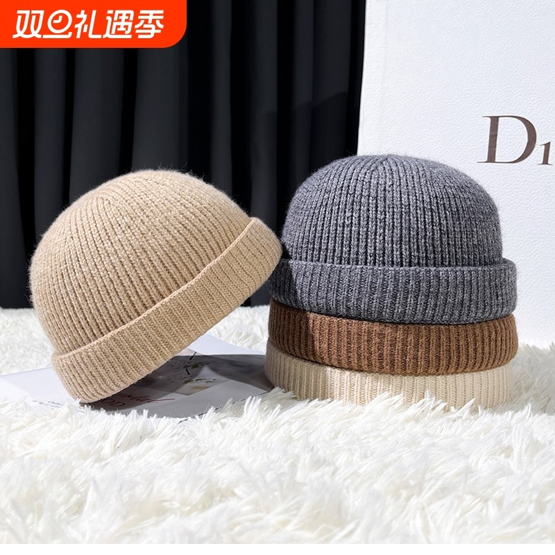 帽子男秋冬季冷帽嘻哈瓜皮帽潮牌针织帽毛线帽冬百搭休闲帽