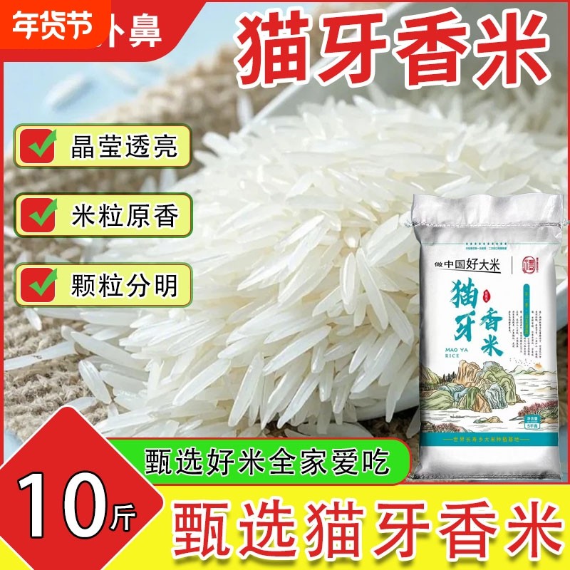 一级米晚稻新米广西正宗长粒香米农家丝苗米米象牙米大米优质猫牙,粮油调味/速食/干货/烘焙,大米,淘宝优惠券,粉丝福利购,淘宝优惠卷