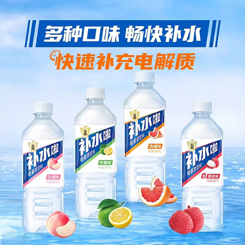 东鹏补水啦电解质饮料555ml*2瓶运动流汗补充水分四种口味随机发