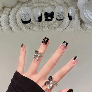 美甲穿戴甲2024新款短款猫眼中长款新娘精致小众高级感显白长尖