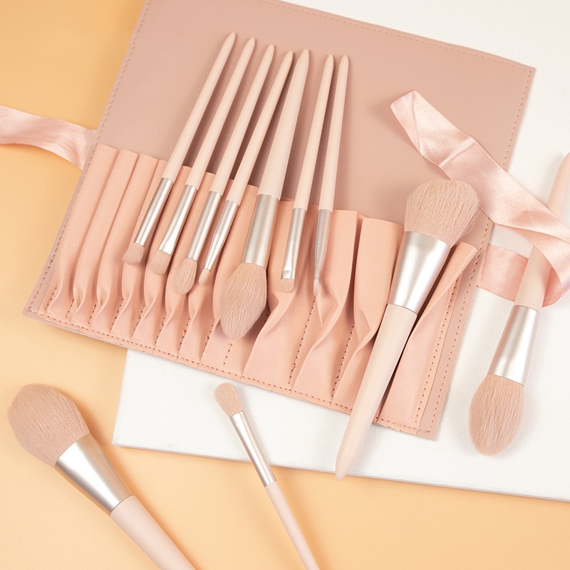 修容化妆刷套装眼影刷散粉刷粉色高光刷眉刷软毛初学者超柔软