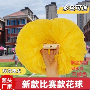 比赛款 花球啦啦队手拿花拉拉队彩球舞蹈道具运动会手花啦啦操花球