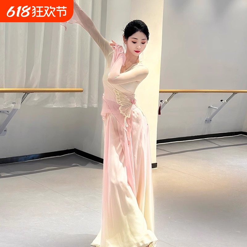 古典舞蹈服装飘逸身韵纱衣练功服女夏中国舞演出服裙裤套装表演服