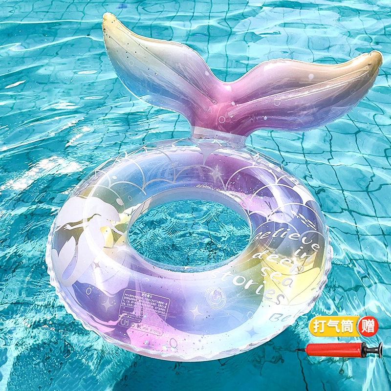 游泳圈成人儿童大人男女救生圈加厚充气腋下圈座圈美人鱼便携气囊