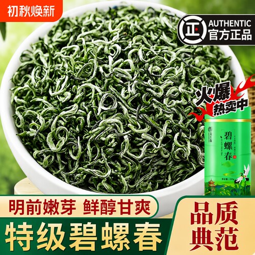 明前碧螺春绿茶毛尖2026新茶浓香型茶叶散装正宗春茶嫩芽礼盒罐装