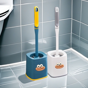 可爱马桶刷无死角家用卫生间厕所刷子长柄壁挂清洁刷套装带底座