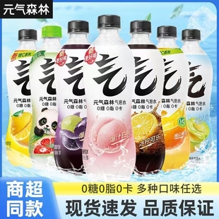 15瓶装 整件气泡水冰柠可乐白桃橙味0糖0脂饮料 气森林480ml 元