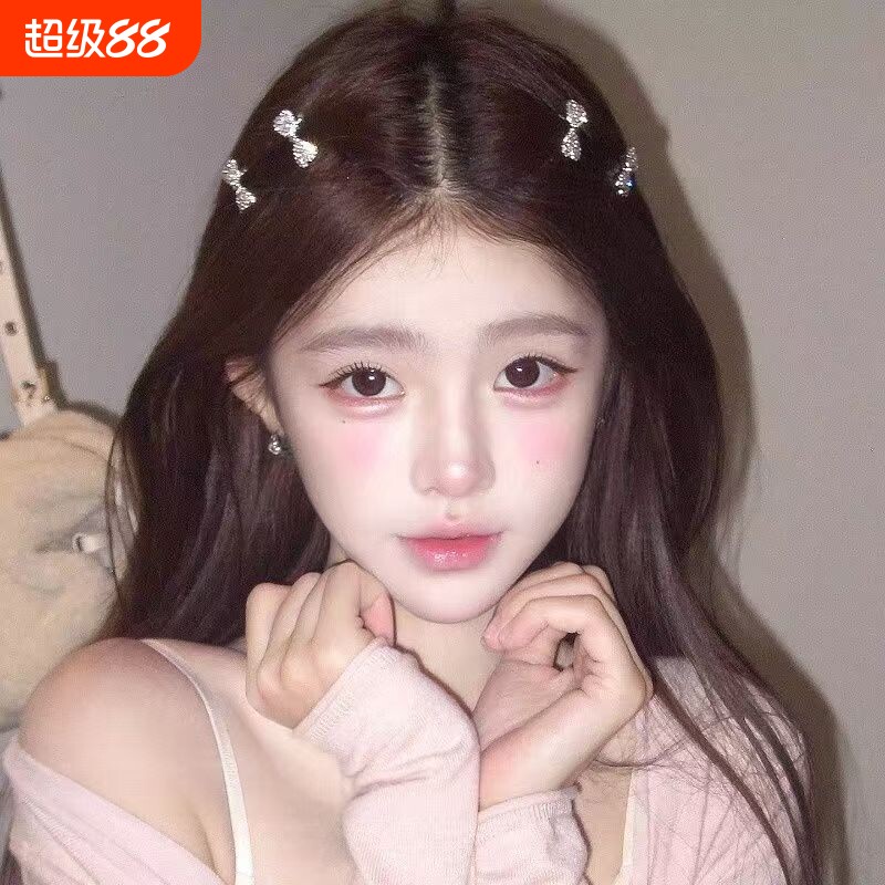 闪钻小蝴蝶结发夹女精致侧边夹刘海碎发夹子轻奢甜美氛围感头饰图片