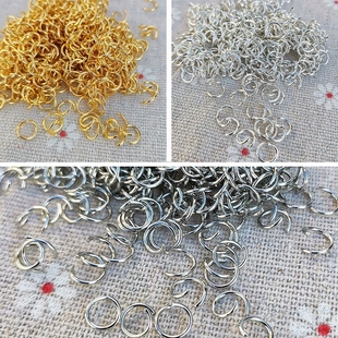 diy开口圈金属闭口环饰品链接环铁圈电镀活动开口环手链项链配件