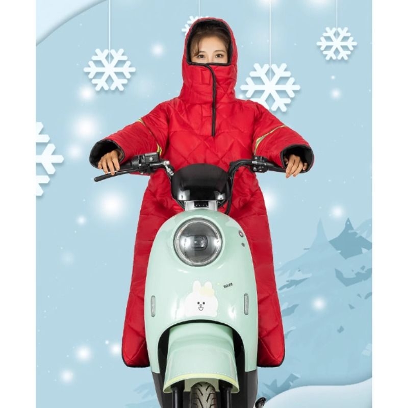 电动车挡风衣雨披冬季加绒加厚加大防水防寒保暖电车雨衣雨披A282