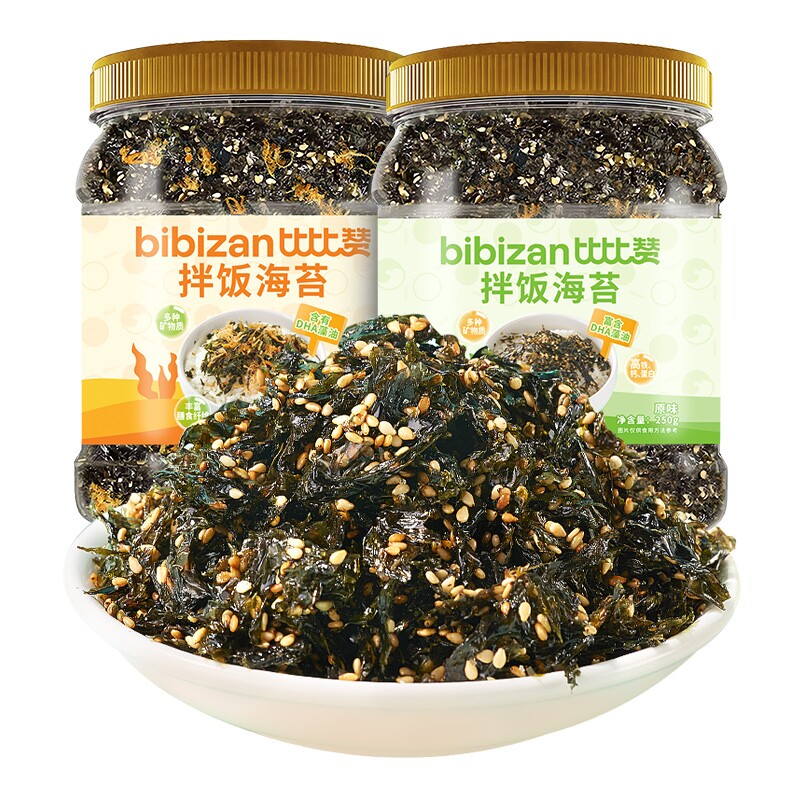 比比赞芝麻拌饭海苔多规格240g*1罐肉松罐装