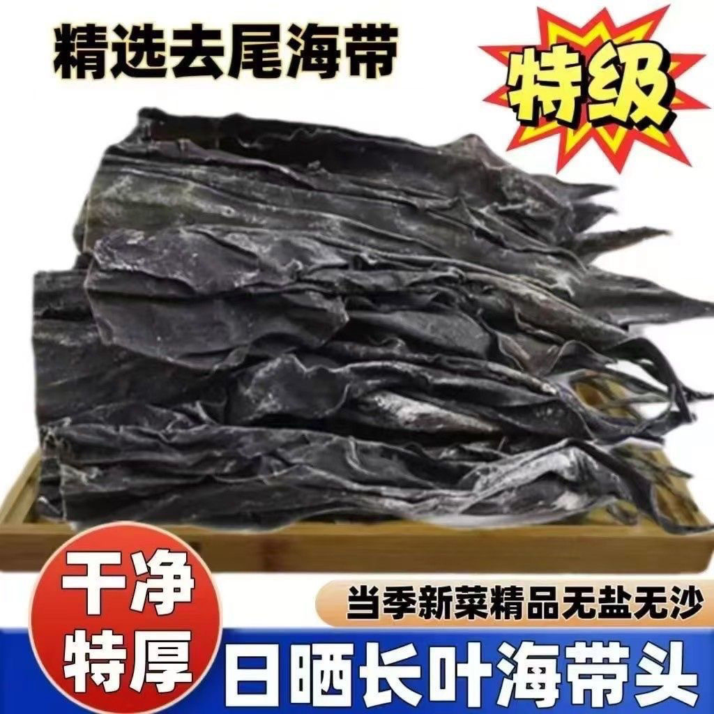 福建优选品质海带头段去尾干货厚实无沙干海带头长款海带头