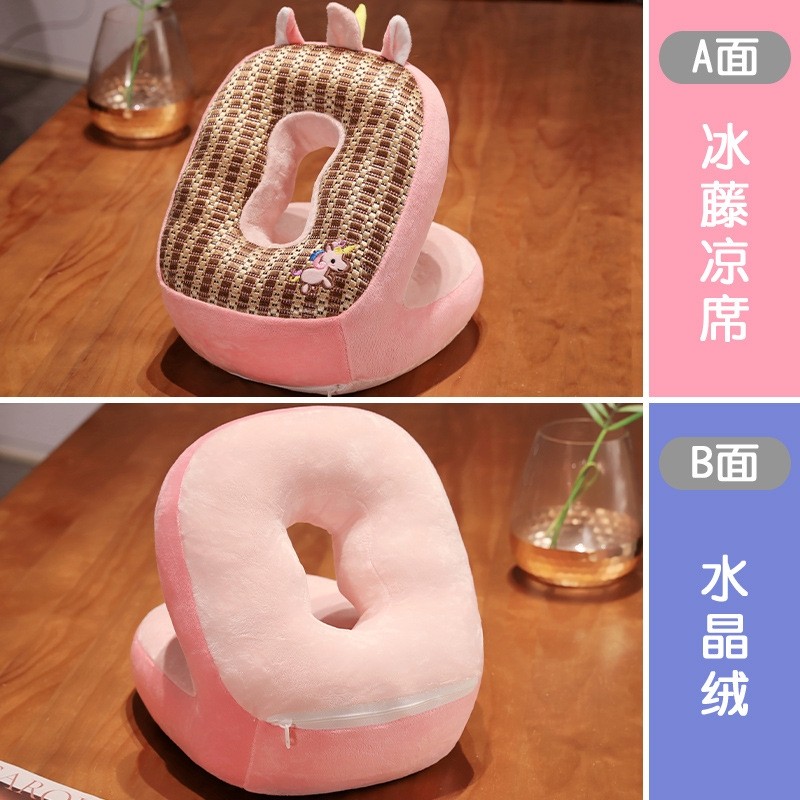 夏季凉席午睡枕趴睡枕透气小学生教室睡觉枕头女生办公室午休神器