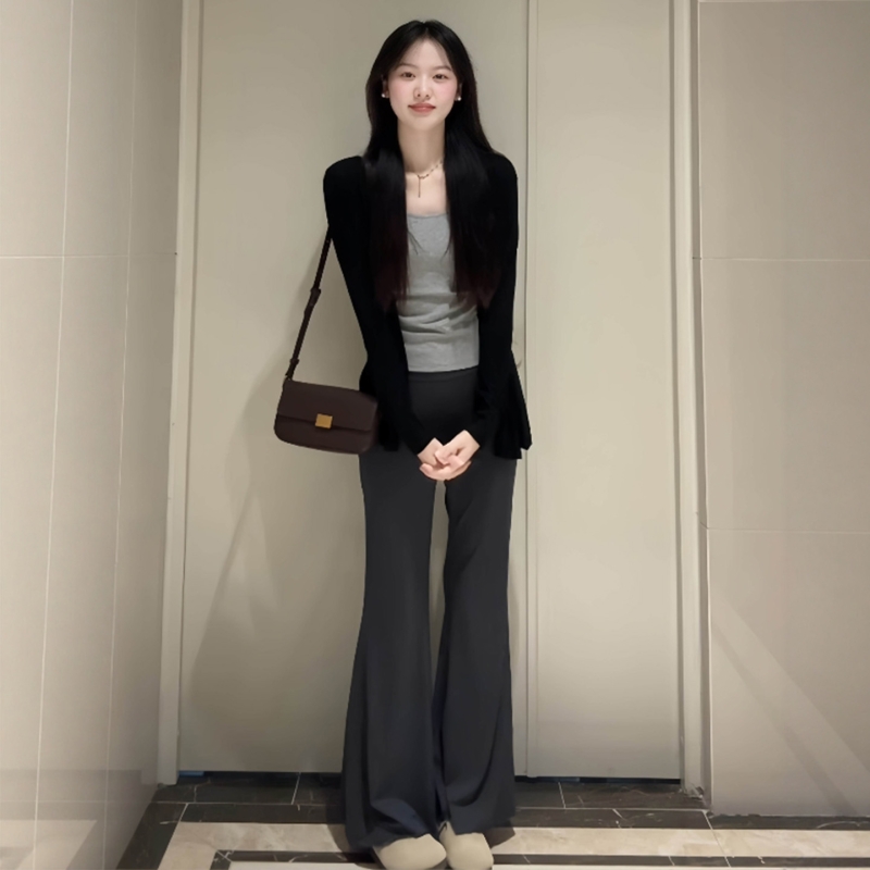 微胖大码胖mm显瘦休闲运动套装女2025新款瑜伽上衣长袖背心三件套