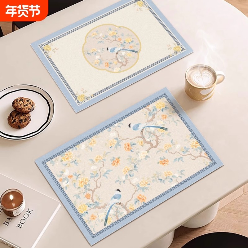 餐垫防水防油高级感垫布餐巾垫免洗隔热桌垫西餐垫餐具垫防烫厨房,居家布艺,餐垫,淘宝优惠券,粉丝福利购,淘宝优惠卷