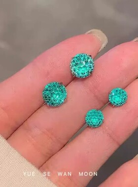 薄荷糖6mm爆闪烟花切高级感简约耳蜗钉钛钢平底8mm耳骨钉耳钉