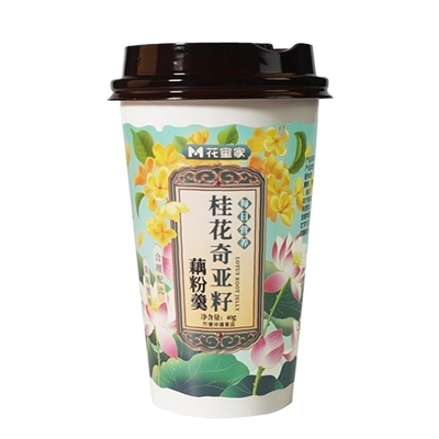 花蜜家藕粉羹40g*6杯 桂花奇亚籽味/红枣枸杞味多口味
