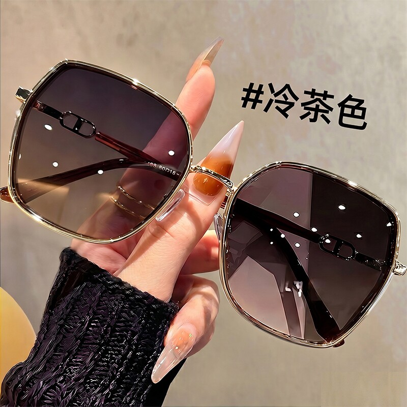 2026新款大框偏光墨镜女款适合方圆脸闪粉设计太阳镜防晒防紫外线