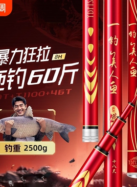 新款手杆鱼竿超轻硬钓鱼竿碳素28调19调大物杆台钓竿鲫鱼竿渔具