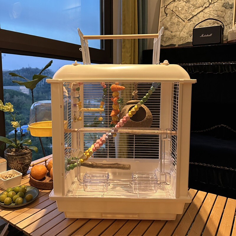 鸟笼鹦鹉笼生态透明亚克力笼虎皮牡丹玄凤别墅笼子家用专用笼豪华