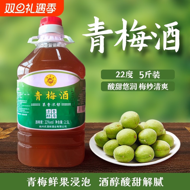 绿兰春青梅酒酸甜梅子酒露酒女士微醺米香型浸泡果酒22度