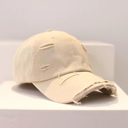 复古个性做旧破洞棒球帽