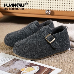 厚底博肯鞋 环球毛毛加绒勃肯鞋 软底舒适保暖棉鞋 秋季 子 女2025新款