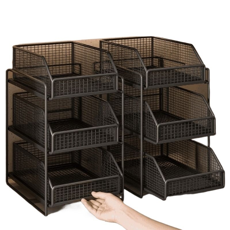 厨房抽拉式置物架橱柜内分层收纳新款调料碗架下水槽拉篮超深抽屉