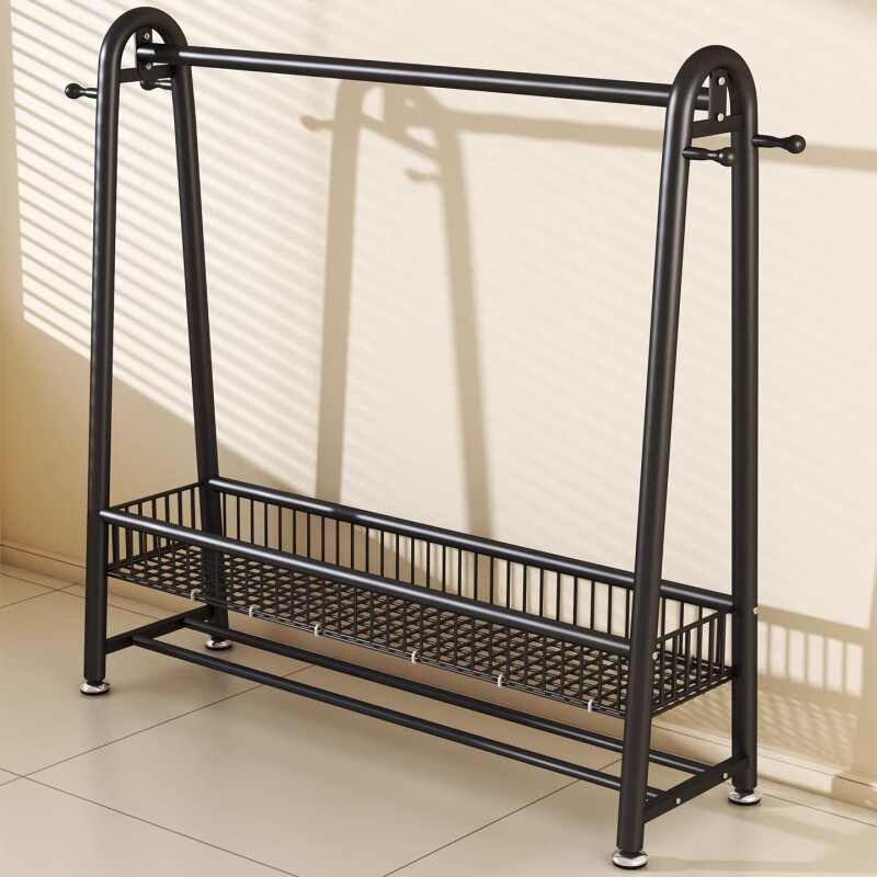 衣帽架落地卧室挂衣架室内晾衣服架子加粗房间可移动衣服收纳架子