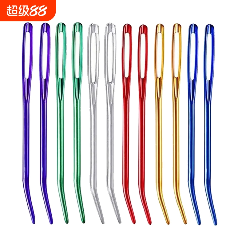 铝合金大眼针弯针毛衣缝合针大眼毛线弯针弯头大孔手工diy毛衣针