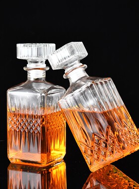 玻璃红酒瓶醒酒器2斤葡萄酒装白酒瓶 空酒瓶子 家用酒壶盛酒容器